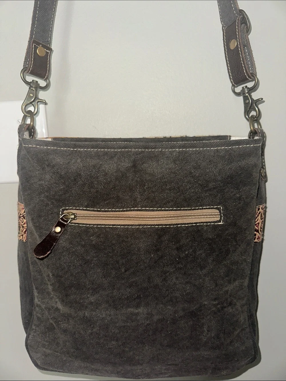 Myra Bag Bling Canvas & Hairon Shoulder Crossbody Bag